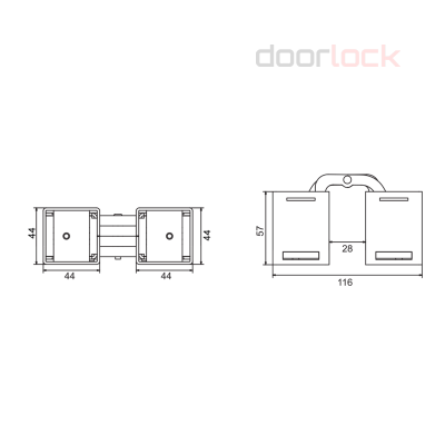 Скрытая дверная петля NF Unica 233/2