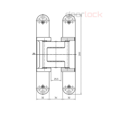Скрытая петля SIMONSWERK Tectus TE 540 3D A8 F1 (полиэфирное покрытие под матовый хром)