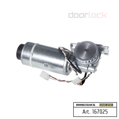 Мотор-редуктор GEZE, модель DCU1 MGU, мощность 120 Вт, для привода автоматических дверей ECdrive, Slimdrive SL-NT, металлический шкив