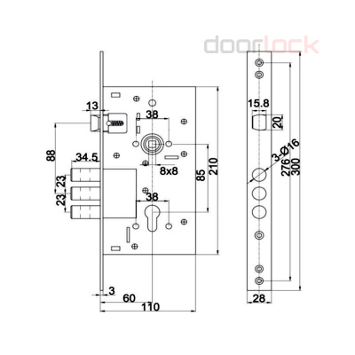 Замок DOORLOCK 9252С