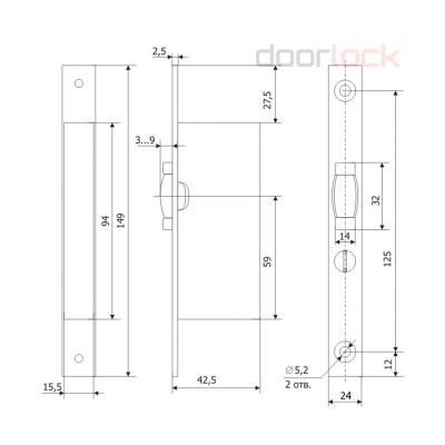 Роликовая защелка ГАРДИАН PROFI 1Р.24