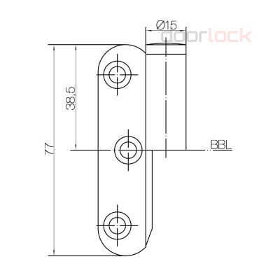 Петля SIMONSWERK VARIANT V 0030 правая (часть полотна) никелированная