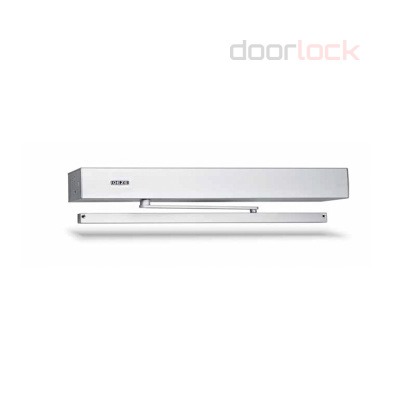 Привод распашной GEZE Powerturn с роликовой тягой, для монтажа на коробку, серебристый