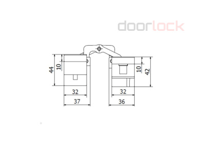 Петля CEMOM ESTETIC 130+8 3D 8060 матовый хром