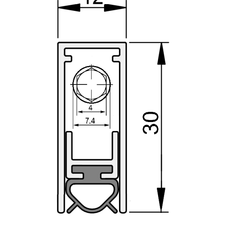 Дверная петля HS-100 ф14 каплевидная, без покрытия