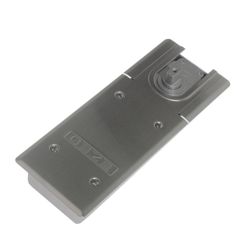 Дверной доводчик напольный GEZE TS500 NV c фиксацией на 120 EN1-4, серебристый