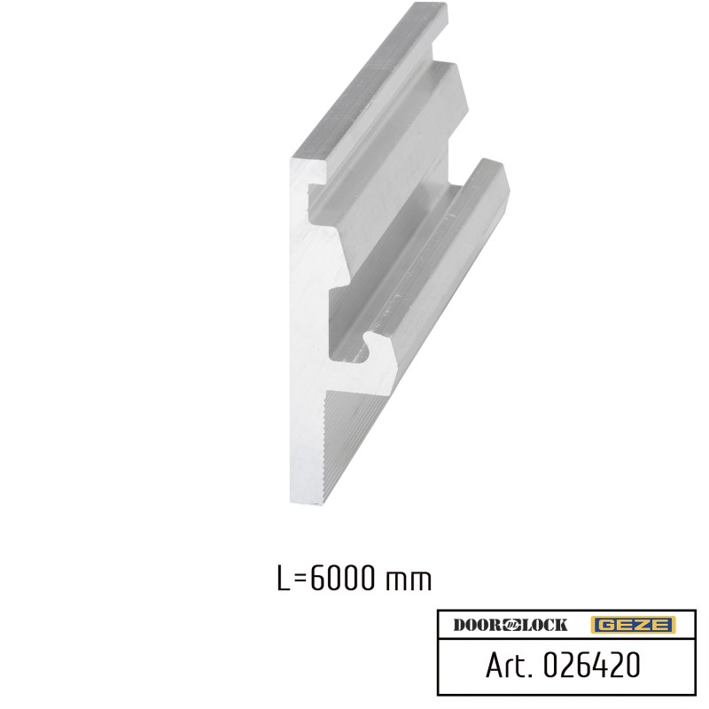 Профиль зажимной для закаленного стекла, внешний (до 6000 мм)