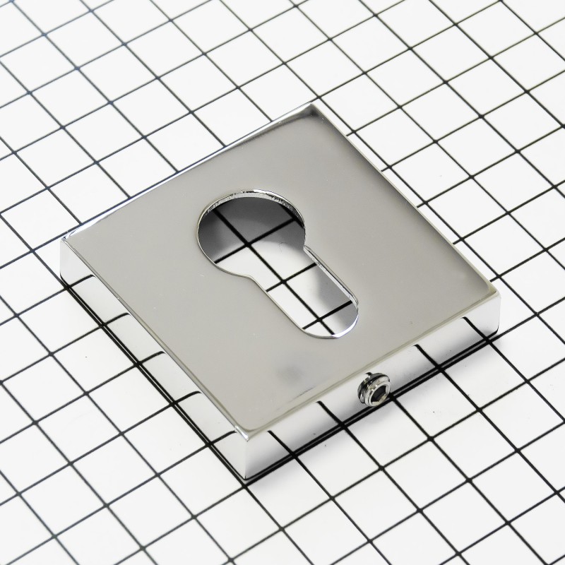 Ключевина под цилиндр DOORLOCK ES02/S/С CP полированный хром , квадратная розетка