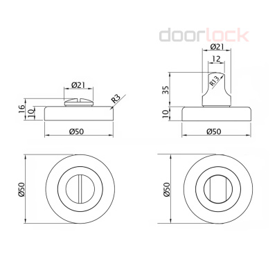 Поворотная кнопка DL M08/Y