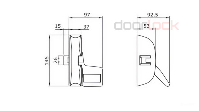 Комплект накладной огнестойкой антипаники DOORLOCK PD900FR-PAD/A SET для активной створки