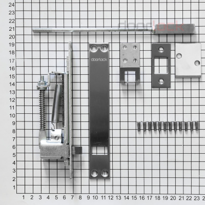 Шпингалет автоматический DL FAB/M/200/SSS нержавеющая сталь, длина хода 16мм, планка 26х171мм, шток 200мм