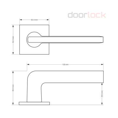 Ручка дверная DOORLOCK Mirage A18S Slim