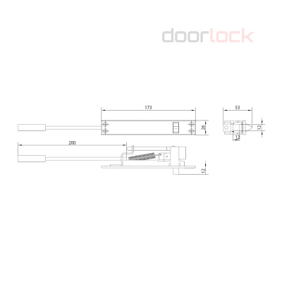 Шпингалет автоматический GEZE, нержавеющая сталь