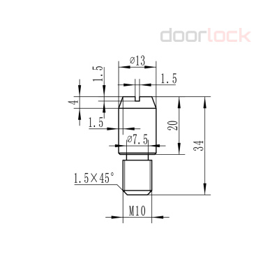 Противосъемный штифт DL 1334/M10