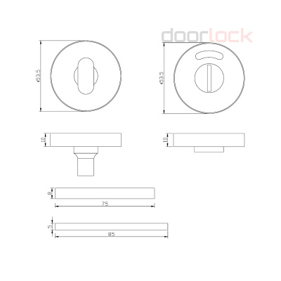 Поворотная кнопка DL E08/Y/RW WC Rt (нержавеющая cталь) с индикатором